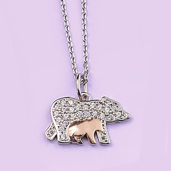 Mama Bear Necklace, Charmed Aroma Mama Bear Mothers Day Collection - Picture 4 of 4